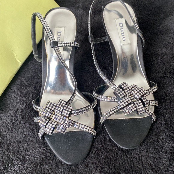 Beautiful black rhinestones evening dress sandals - Picture 2 of 3